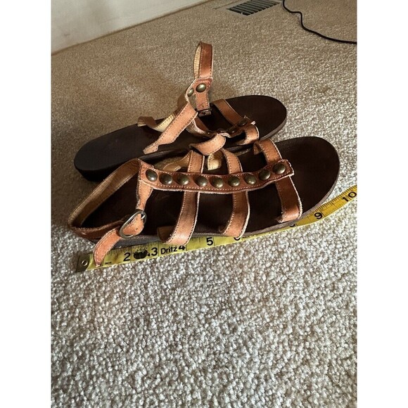 Fiorentini + Baker Brown Leather Sandals Flat Gladiator Style Italy Size 8.5 - Picture 9 of 9